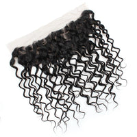 Cameraing Brazilian Human Virgin Hair Water Wave Hair 3 Bundles with Ear to Ear Lace Frontal 5
