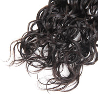 Cameraing Indian Human Virgin Hair Water Wave Hair 4 Bundles with 4*4 Lace Closure 6