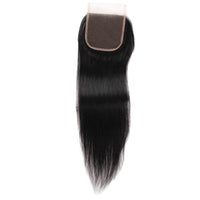 Cameraing Indian Human Virgin Hair Straight Hair 4 Bundles with 4*4 Lace Closure 5