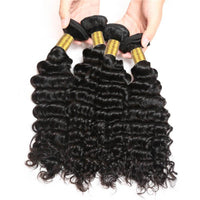Cameraing Indian Human Virgin Hair Deep Wave 4 Bundles 3
