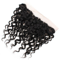 Cameraing Indian Human Virgin Hair Water Wave Hair 3 Bundles with Ear to Ear Lace Frontal 5