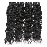 Cameraing Brazilian Human Virgin Hair Water Wave Hair 4 Bundles with 4*4 Lace Closure 3