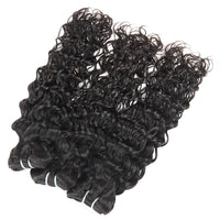 Cameraing Brazilian Human Virgin Hair Water Wave weft with closure 3 Bundles with 4*4 lace closure 3