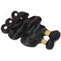 Cameraing Brazilian Human Virgin Hair Body Wave weft with closure 3 Bundles with 4*4 lace closure 4