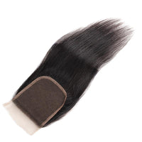 Cameraing Brazilian Human Virgin Hair Straight weft with closure 3 Bundles with 4*4 lace closure 4