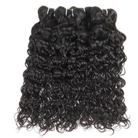 Cameraing Indian Human Virgin Hair Water Wave Hair 4 Bundles with 4*4 Lace Closure 2