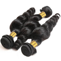 Cameraing Indian Human Virgin Hair Loose Wave 3 Bundles 4
