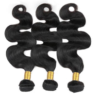 Cameraing Brazilian Human Virgin Hair Body Wave weft with closure 3 Bundles with 4*4 lace closure 3