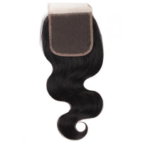 Cameraing Indian Human Virgin Hair Body Wave Hair 4 Bundles with 4*4 Lace Closure 6