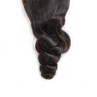Cameraing Indian Human Virgin Hair Loose Wave weft with closure 3 Bundles with 4*4 lace closure 7