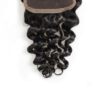 Cameraing Brazilian Human Virgin Hair Deep Wave Hair 4 Bundles with 4*4 Lace Closure 6