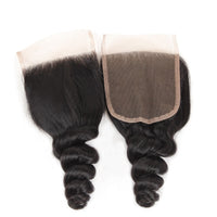 Cameraing Hair Extensions Loose Wave Human Hair 4*4 Lace Closure 1 Piece 4