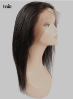 Cameraing Brazilian Human Virgin Hair Pre-Plucked Straight Lace Frontal Wig 3
