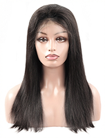 Cameraing Brazilian Human Virgin Hair Pre-Plucked Straight Lace Frontal Wig 4