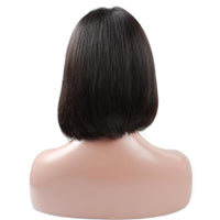 Cameraing Brazilian Virgin Human Hair Pre-Plucked Straight T-shape Bob Wig 3