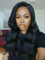 LH Hair Brazilian Human Virgin Hair Pre-Plucked Body Wave Lace Frontal Wig