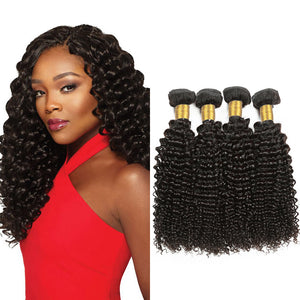 LH Hair Brazilian Human Virgin Hair Kinky Curly 4 Bundles 1