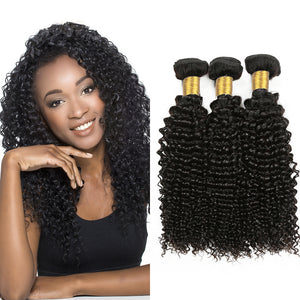 LH Hair Brazilian Human Virgin Hair Kinky Curly 3 Bundles 1