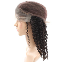 Cameraing Brazilian Human Virgin Hair Pre-Plucked Kinky Curly Full Lace Wig 5