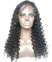 Cameraing Brazilian Human Virgin Hair Pre-Plucked Deep Wave Lace Frontal Wig 2