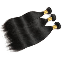 Cameraing Brazilian Human Virgin Hair Straight weft with closure 3 Bundles with 4*4 lace closure 3