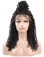 LH Hair Brazilian Human Virgin Hair Pre-Plucked Kinky Curly Lace Frontal Wig