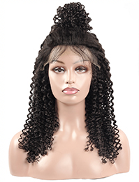Cameraing Brazilian Human Virgin Hair Pre-Plucked Kinky Curly Lace Frontal Wig 1