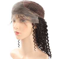 Cameraing Brazilian Human Virgin Hair Pre-Plucked Kinky Curly Lace Frontal Wig 4