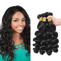 LH Hair Indian Human Virgin Hair Loose Wave 4 Bundles