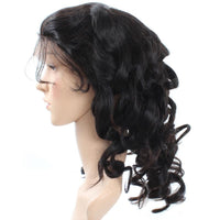 Cameraing Brazilian Human Virgin Hair Pre-Plucked Loose Wave Full Lace Wig 3