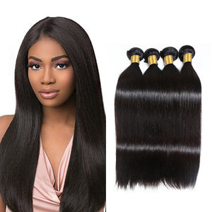 LH Hair Brazilian Human Virgin Hair Straight 4 Bundles 1
