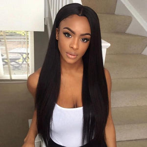 Cameraing Brazilian Human Virgin Hair Pre-Plucked Straight full lace wig 1